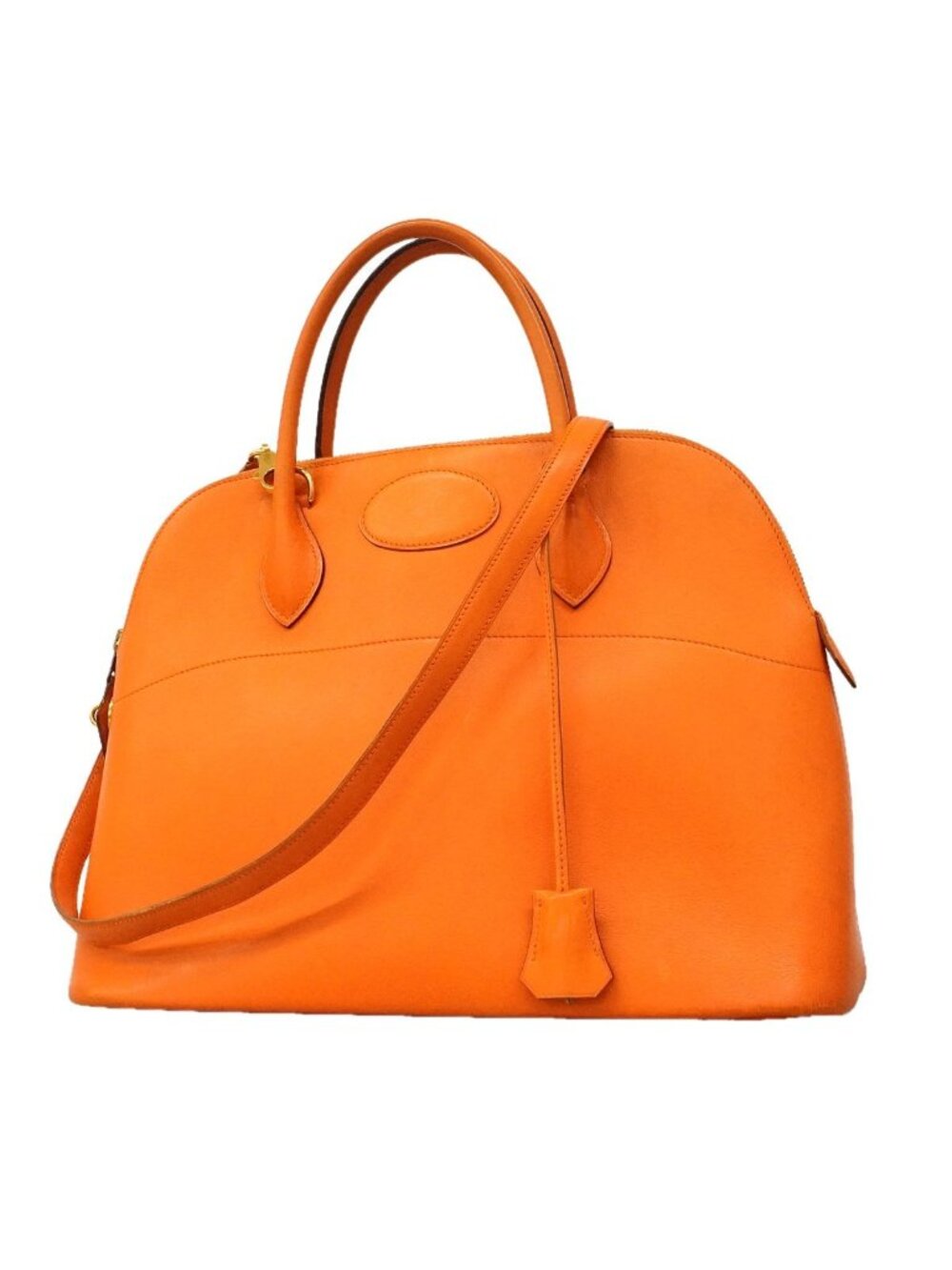 Hermes Handbag Bolide 35 Voga River Orange Gold